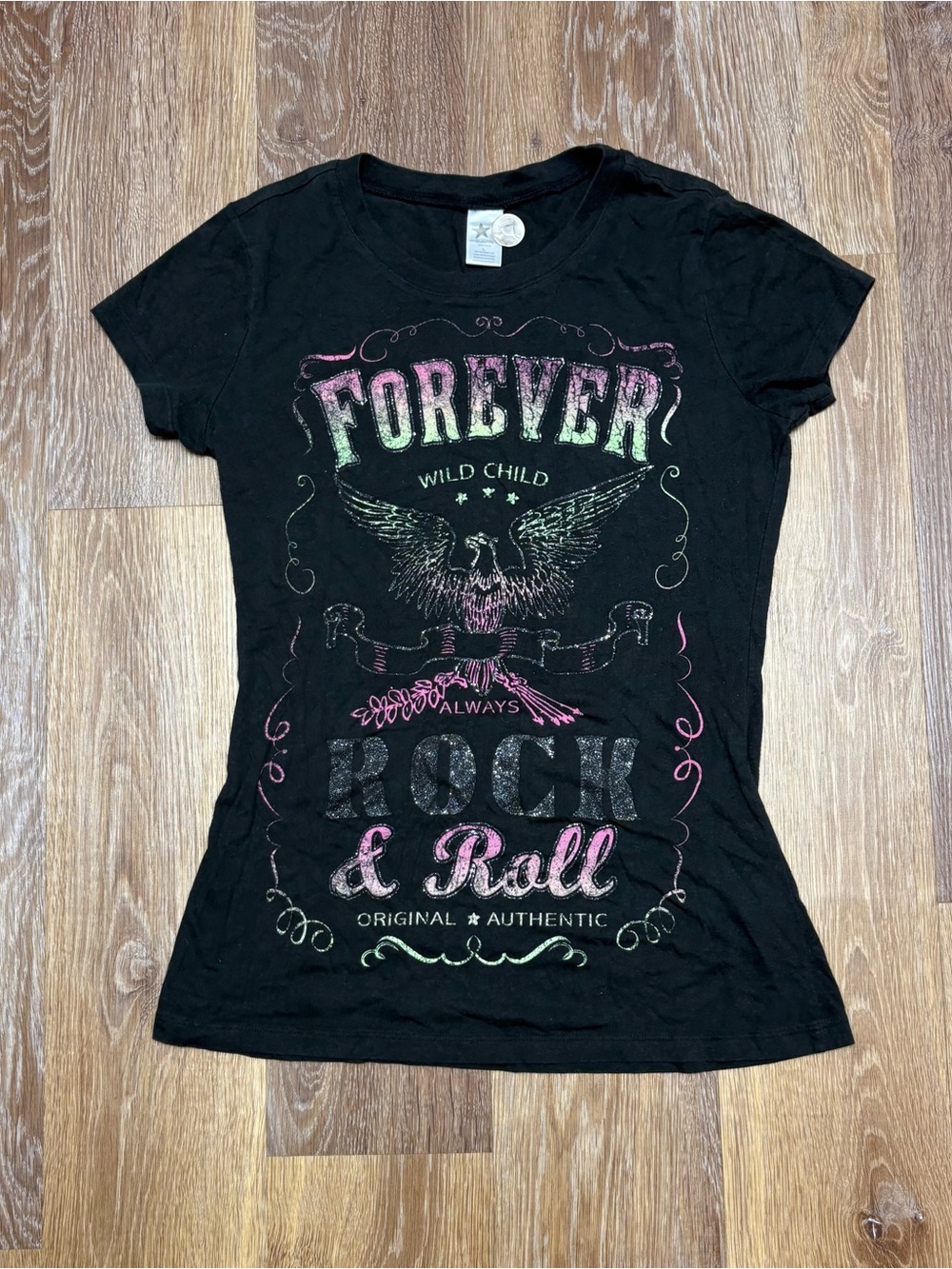 Forever Rock & Roll Graphic Tee - Black